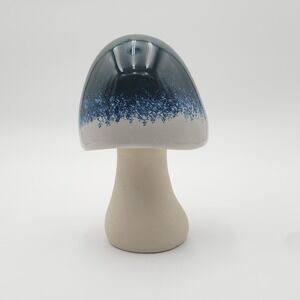 Whimsical Ceramic Mushroom Garden Statue Blue Speckle Top 10.5" Outdoor Target